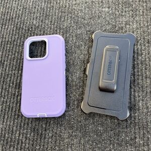 OtterBox Defender for iPhone 15 Pro with Holster - Purple